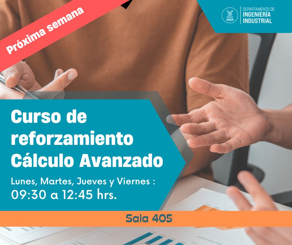 Curso de reforzamiento Cálculo Avanzado, próxima semana
