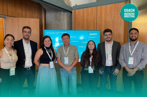 Estudiantes del Magíster en Ciencias de la Ingeniería, mención Ingeniería Industrial de nuestro Departamento, presentaron sus proyectos de investigación en el congreso IAMOT 2024 en Portugal