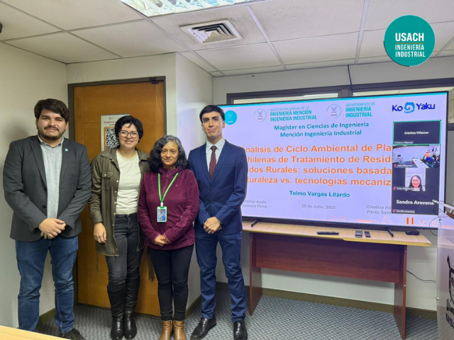 Estudiante del Departamento de Ingeniería Industrial presentó tesis sobre análisis ambiental de plantas de tratamiento de aguas rurales