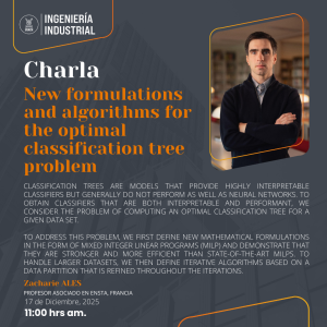 Jornada de Presentaciones Académicas en Ingeniería Industrial – miércoles 17 de diciembre @ Departamento de Ingeniería Industrial